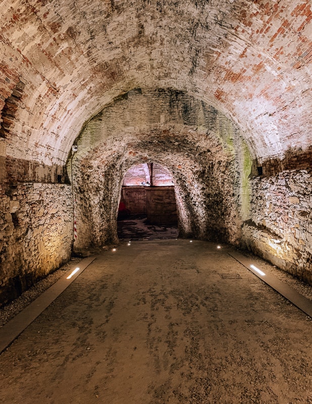 Tunnel under the old city wall of Lucca